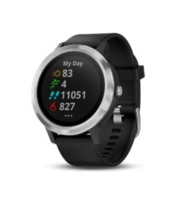 Garmin 010-01769-01 Vivoactive 3, GPS Smartwatch with Contactless Payments and Built-In Sports Apps, Black with Silver Hardware 39 710jyNvTYxL