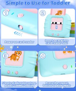 KOKODI Toddler Toys for Boys 2 3 4 5 Year Old Gifts, Speech Therapy Toys, Talking Flash Card 224 Sight Words, Montessori Learning Educational Sensory Toys for Autistic Children Toddler Age 2-5 Blue Toys 13 710kCVLFpPL