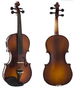 Cecilio 4/4 CVNAE-330 Ebony Fitted Acoustic/Electric Violin in Antique Varnish (Full Size) 12 710kLKYATGL