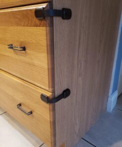 Adjustable & Reusable Child Safety Cabinet Locks & Latches, Baby Proofing Door Window, Cabinet, Toilet, & Refrigerator Lock, Child Safety Strap Locks with Adhesive Pads, Pack of 6, Brown - Wonderkid 43 710m5LX HKL