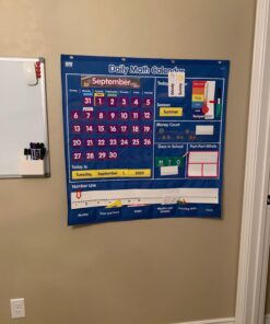EAI Education Daily Math Calendar Pocket Chart, 35" x 35" 20 710mLmooRIL