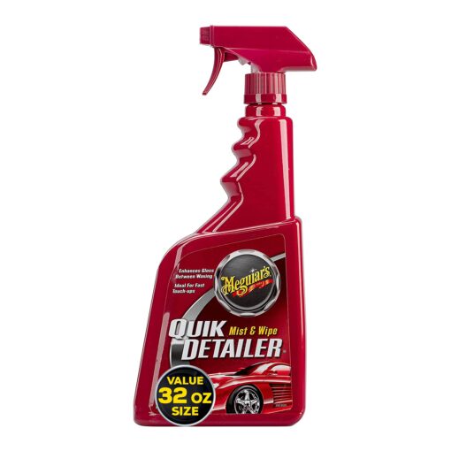 Meguiar's Quik Detailer, Mist & Wipe Car Detailing Spray, Clear Light Contaminants and Boost Shine with a Quick Detailer Spray that Keeps Paint and Wax Looking Like New, 32 oz.