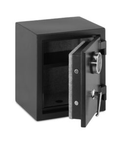 Amazon Basics Fire Resistant Security Safe with Programmable Electronic Keypad, 0.83 Cubic Feet, Black, 14.17"W x 12.2"D x 15.75"H 10 710nKxdTo4L