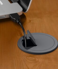 Bush Business Furniture Series A 60W Desk in Natural Cherry and Slate 14 710o5xR3l6L 1