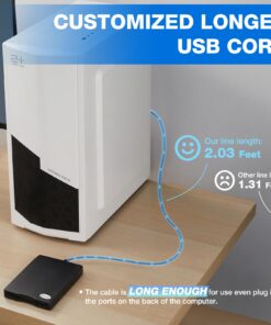 Chuanganzhuo Floppy Disk Reader,3.5 inch External USB Type C Floppy Disk Drive for PC,Laptop and Desktop Computer,Floppy disc Reader for Windows 11/10/8/7/2000/XP,Black 24 710oavEvOkL