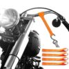 Badass Moto - Soft Loop Motorcycle Tie Down Straps - 11,000 Lbs Break Strength, Heavy Duty Ultra Soft Loops - Scratch Free Trailering - Tow Bikes, Trikes, ATV, UTV - Hi Vis Orange - 4 Tiedowns XL Hi Vis Sturgis Orange 5 710pEQbzqAL