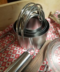 RSVP International Endurance Round Biscuit Cutters - Stainless Steel, Set of 4 | Nest for Easy Storage | For Cutting Thick or Thin Dough | Professional | High Handle Arch 27 710pNsXoWjL