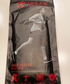 UFlex Athletics Knee Compression Sleeve Support for Women and Men - Knee Brace for Pain Relief, Fitness, Weightlifting, Hiking, Sports Medium Red 36 710psaRKSQL