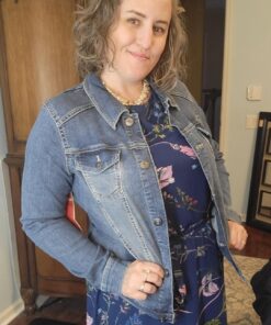 Wrangler Authentics Women's Stretch Denim Jacket Large Blue 22 710q1Ij8P7L