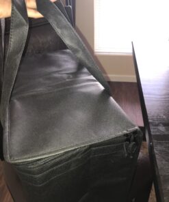 NZ home Insulated Cooler Bag and Food Warmer (XL Plus, 2 Pack) for Food Delivery & Grocery Shopping with Zippered Top, Black XL Plus 51 710rS3WrzL