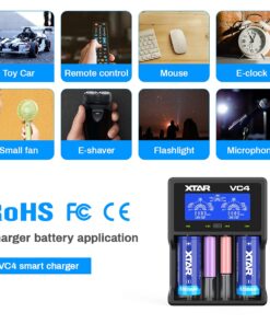 XTAR Rechargeable Battery Charger, 4 Bays Battery Charger for 3.6V 3.7V Li-ion IMR INR ICR 10440 18650 26650 and 1.2V Ni-MH Ni-CD Rechargeable Battery 16 710rUMobh1L
