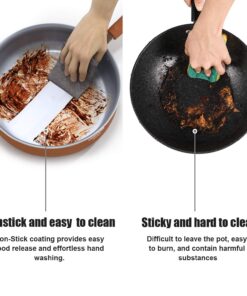 cooper pan Signature 10-Piece Ceramic Nonstick Aluminum Cookware Set, Induction Compatible Pots and Pans Set, Dishwasher Safe Oven Safe PTFE PFOA Free-Copper CR 13 710rYNOs6VL