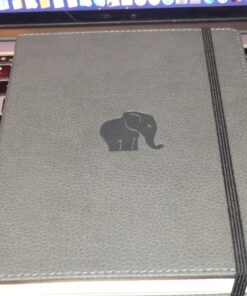 Dingbats A5 Wildlife Notebook Journal Hardcover, Cream 100gsm Ink-Proof Paper, 6.1 x 8.5 inches, 192 pages (Gray Elephant, Lined) Gray Elephant 22 710rsTJm39L