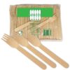 Perfect Stix Green Fork 158 Wooden Cutlery Forks 6" Length ( pack of 100) Pack of 100ct