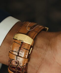 JBW Men's Luxury Phantom 1.00 ctw Diamond Chronograph Wrist Watch with Leather Band Brown/Gold 14 710sHrUa7YL