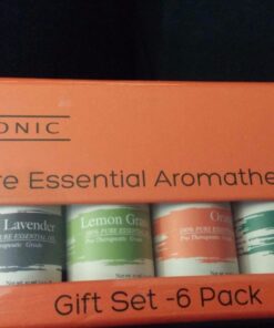 Pursonic 100% Pure Essential Aromatherapy Oils Gift Set-6 Pack , 10ML(Eucalyptus, Lavender, Lemon grass, Orange, Peppermint, Tea Tree) Pure Essential Oils Set 32 710sV8D023L