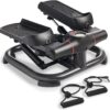 Sunny Health & Fitness 2-in-1 Premium Power Stepper with Resistance Bands, Low-Impact Cardio, Space-Saving, Height-Adjustable, 330 LB Max and SunnyFit® App Enhanced Bluetooth Connectivity Heavy Duty 8 710sVTiqXwL