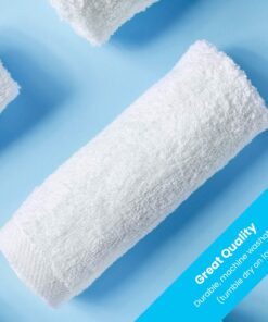 Zeppoli 24-Pack Washcloths | 100% Natural Cotton, 12 x 12 Inches, Commercial Grade Washcloth, Machine Washable Cleaning Rags and Wash Cloths for Bathroom 24 Pack 28 710tEBScM8L