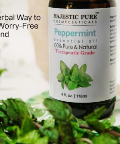 MAJESTIC PURE Peppermint Essential Oil, Premium Grade, Pure and Natural Premium Quality Oil, 4 fl oz 4 Fl Oz (Pack of 1) 19 710tO9sqxWL