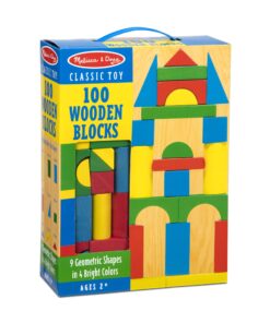Melissa & Doug Wooden Building Set - 100 Blocks in 4 Colors and 9 Shapes 100-Piece 34 710u1H5IfL 1