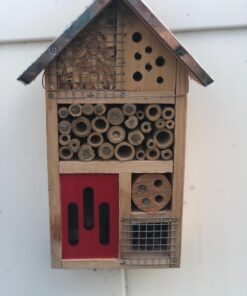 Niteangel Natural Wooden Insect Hotel, Garden Insect House for Ladybugs, lacewings, Butterfly, Bee, Bug 10 x 6 x 3.4 inch Red 40 710u8rjcwTL