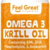 Feel Great 365 Krill Oil with EPA and DHA, 30 Softgels, 500 mg Omega 3 Super Krill 13 710uIB8aD3L