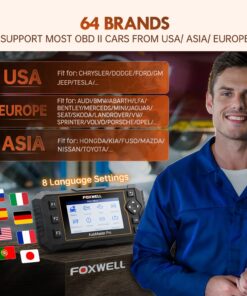 2023 FOXWELL NT624 Elite 8 Reset ODB2 Scanner All System Scan Tool ABS Bleeding/SAS/TPS/Oil/EPB/BRT/Injector/D-P-F Resets Car Diagnostic Tool for All Cars Battery Check Free Update Car Scanner 31 710uhzRrgQL