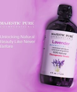 Majestic Pure Lavender Essential Oil with Premium Grade, for Aromatherapy, Massage and Topical uses, 4 fl oz 4 Fl Oz (Pack of 1) 29 710vOLcAVrL