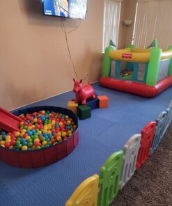 AppleRound Horse Bouncer with Hand Pump, Inflatable Space Hopper, Ride-on Bouncy Horse (Red) Red 27 710w0cuRcL