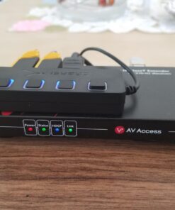 AV Access HDBaseT 4K HDMI Extender Over Single Cat5e/6/6a/7 Ethernet, HDMI 2.0 YUV4:4:4, EDID, PoE, Bi-Directional IR/RS232 Pass Through, HDR10, CEC, up to 4K@60Hz 130ft, 1080P@60Hz 230ft HDMI Extender (4KEX70-H2) 32 710wA2u8DYL