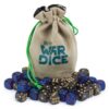 Wiz Dice - Galactic Conquest War Dice - D6 Dice for Tabletop RPG Adventure Games with a Dice Bag - DND Dice Set, Suitable for Warhammer and Dice Games Alike - Chaos Nebula/Silent Void - 12mm - 40 ct Glitter Purple and Glitter Black