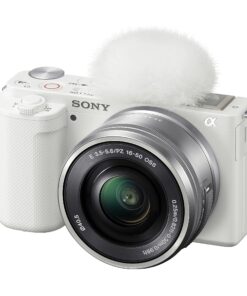 Sony Alpha ZV-E10 - APS-C Interchangeable Lens Mirrorless Vlog Camera Kit - White w/16-50mm Base 27 710xamvYCOL