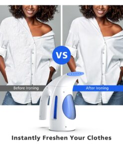 Hilife Steamer for Clothes, Portable Handheld Design, 240ml Big Capacity, 700W, Strong Penetrating Steam, Removes Wrinkle, for Home, Office and Travel(ONLY FOR 120V) (Blue) Blue 31 710yp7lAL
