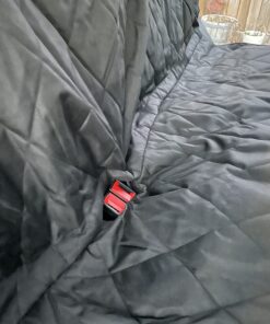 4Knines Dog Seat Cover Without Hammock for Cars, SUVs, and Small Trucks - Heavy Duty, Non Slip, Waterproof (Black) Black 35 710z5WfvMLL