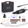 GOXAWEE Rotary Tool Kit with MultiPro Keyless Chuck and Flex Shaft -140pcs Accessories Variable Speed Electric Drill Set for Handmade Crafting Projects and DIY Creations Black 3 710zbpnGpnL