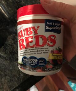 Ruby Reds | Delicious Reds Powder Fruit & Vegetable Supplement with Potent Vitamins, Minerals, Enzymes, Herbs, Nutrients and Probiotics for Overall Health 11 oz. (30 Servings) Ruby Reds 19 710znZKFbFL