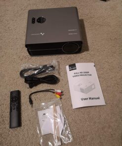 Projector with WiFi and Bluetooth, ASAKUKI Native 1080P 4K Support 450 ANSI Outdoor Movie Proyector, Indoor Home Theater w/ Portable Bag, Compatible w/ Sticks/Phone/iphone/Laptop 61 710zuTxClSL