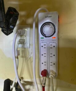 BN-LINK 8 Outlet Surge Protector with Mechanical Timer (4 Outlets Timed, 4 Outlets Always On) - White 37 711 ef2g OL