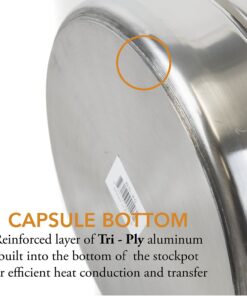 GasOne BS-64 Stainless Steel Kettle Pot Pre Drilled 4 PC Set Quart Tri Ply Bottom for Beer Includes Lid Ball Valve, Thermometer, Spigot-Home Brewing Supplies, 64 QT/16 GALLON 16 711 uAIrpyL