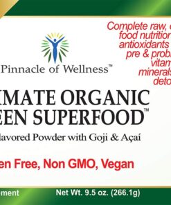 Pinnacle of Wellness Ultimate Organic Green Superfood Powder - Berry Flavor - 30 Servings 9.5oz (266.1g) 17 7110OfwSs3L