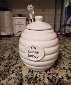 Mud Pie Honey Pot Serving Set, 4x3, White 36 7110f6t5gFL