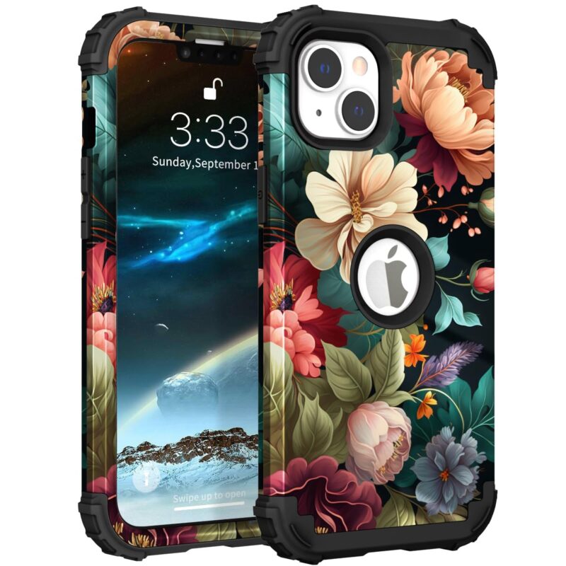 Catalog 1 PIXIU Compatible with iPhone 14 case/iPhone 13 Cases, Heavy Duty Full-Body Shockproof Protective Hybrid Hard Plastic+Soft Silicone Case for iPhone 13/14 6.1 inch T77