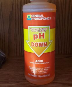 General Hydroponics pH Down Liquid Premium Buffering For pH Stability, Quart 1 quart 29 7112mJV07L