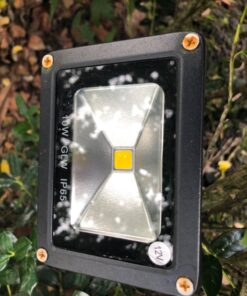 GLW® 10w 12v Ac or Dc Warm White Led Flood Light Waterproof Outdoor Lights 750lm 80w Halogen Bulb Equivalent Black Case 54 71132OlaSL