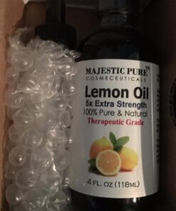 MAJESTIC PURE Lemon Essential Oil, Premium Grade, Pure and Natural Premium Quality Oil, 4 fl oz 4 Fl Oz (Pack of 1) 32 71139Z8NsRL