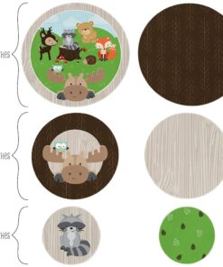 Alternative view of Big Dot of Happiness Woodland Creatures - Baby Shower or Birthday Party Giant Circle Confetti - Party Decorations - Large Confetti 27 Count