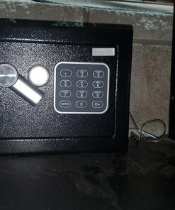 SereneLife Premium Steel Digital Safe Box - 9.1" x 6.7" x 6.7" | Secure Storage for Cash, Firearms, Jewelry & More | Great For Hotels, Cabinets & Home Use | Electronic & Mechanical Access - 2 Keys 29 7113irCLxvL