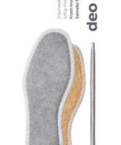 pedag Deo Fresh Natural Terry Cotton & Sisal Insoles, Handmade in Germany, Fully Washable, Perfect for Keeping Feet Dry and Fresh in The Summer, US W12 M9 / EU 42, Gray, 1 Pair US L12/M9/EU42 8 7113mm0HvhL