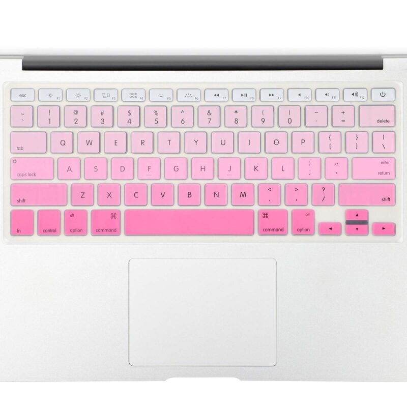 Allinside Pink Ombre Keyboard Cover Skin for MacBook Pro 13" 15" 17" (2015 or Older Version), MacBook Air 13" A1369/A1466, Older iMac Wireless Keyboard MC184LL/B 2010-2017 MacBook Air 13 & 2008-2015 Mac Pro 13/15 Ombre Pink