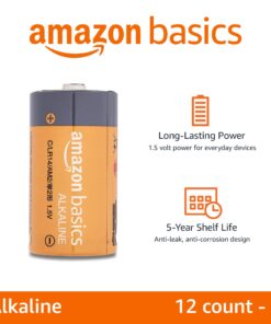 Alternative view of Amazon Basics 12-Pack C Cell Alkaline All-Purpose Batteries, 1.5 Volt, 5-Year Shelf Life 12 Count (Pack of 1)